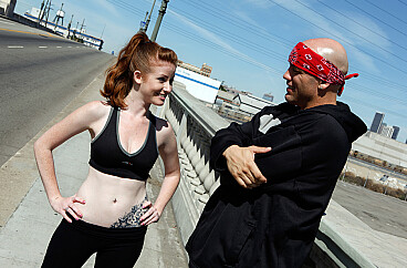 Nikki Rhodes and Derrick Pierce in Nikki Rhodes fucking in the garage with her tattoos episode